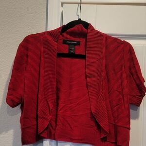 Open Front Lightweight Short Sleeve Shrug